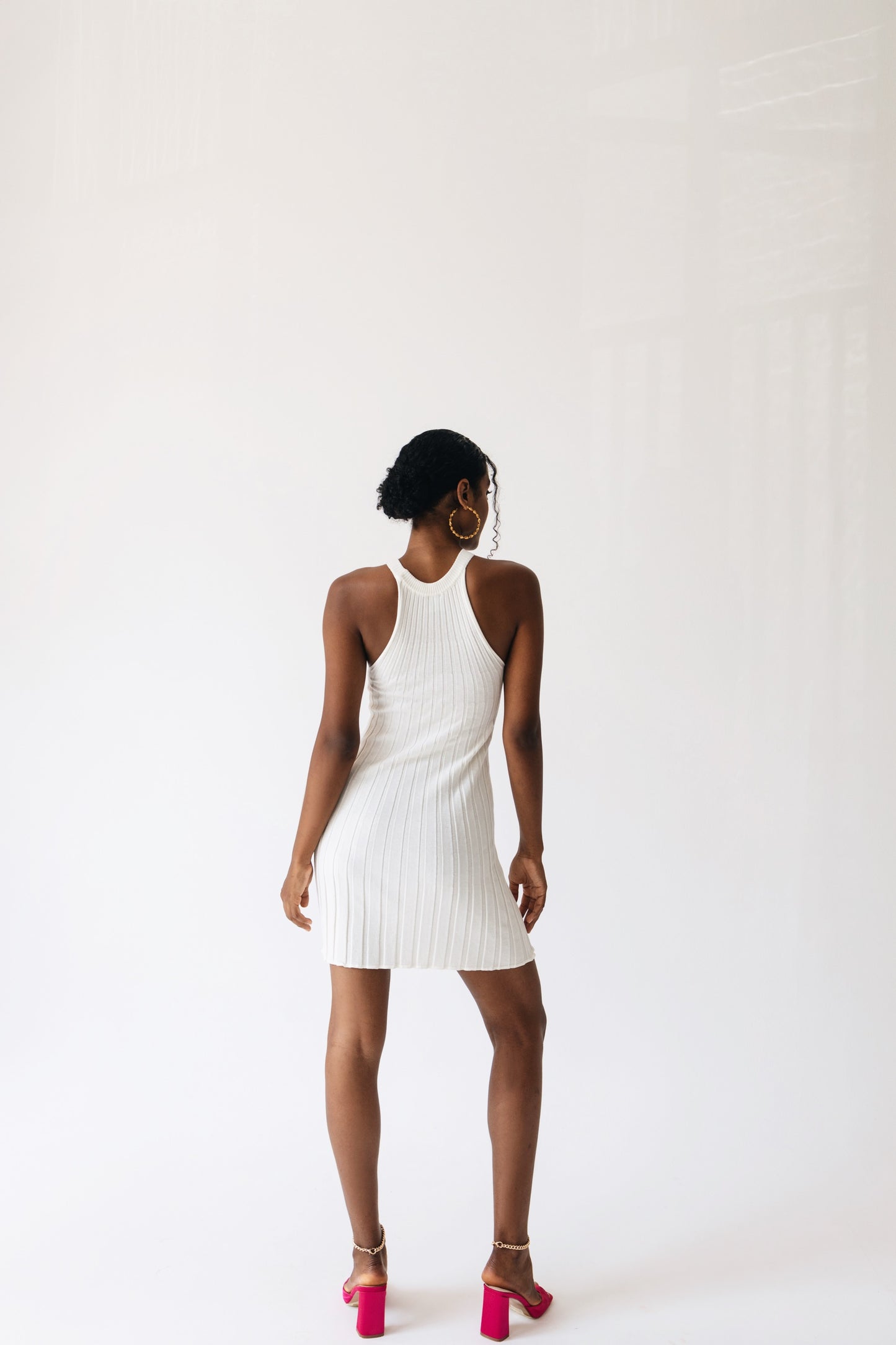 Amalfi knit mini dress off-white