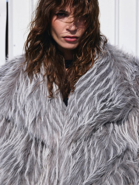 Tromso Fur Whitegrey Crop