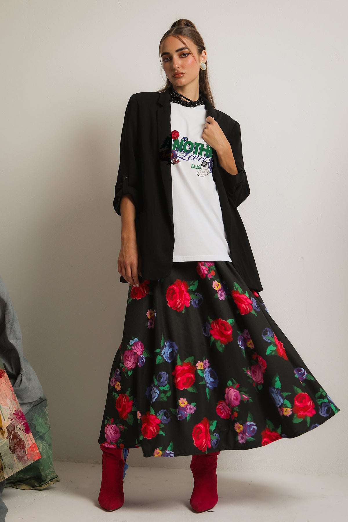 PEARL SKIRT (roses)