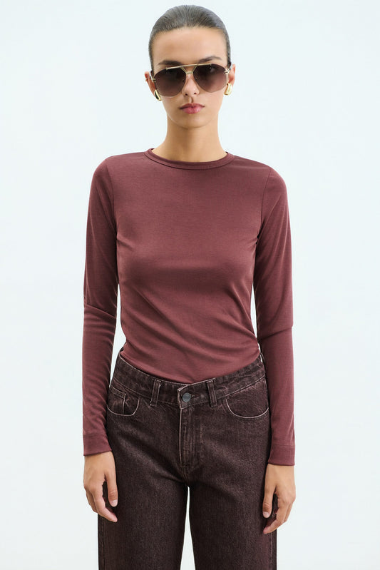 Iro Longsleeve Top Brown