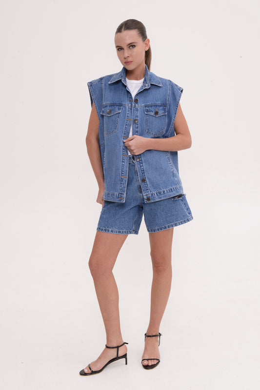 Blair Jacket Mid Blue